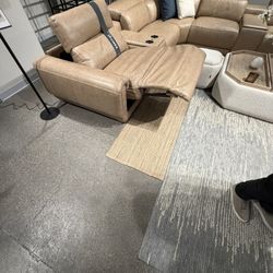 Sectional Sofa Leather Reclining 