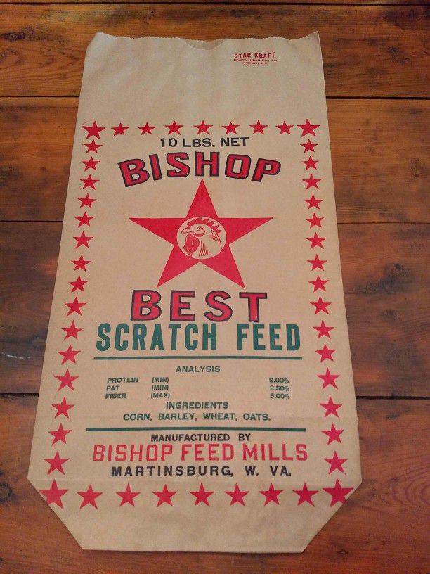 Bishop Feed Bag Martinsburg WV Collectible 