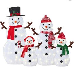 Snowman Family Set, Outdoor Holiday Decorations 