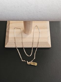 14k gold tri color necklace 16 inch