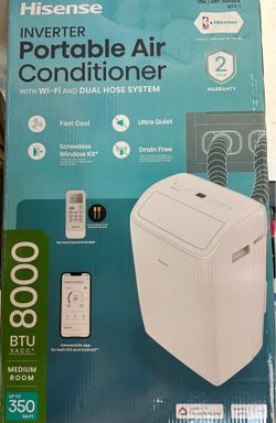 Hisense 8,000 BTU Dual Hose Portable Air Conditioner with Inverter and Wi-Fi