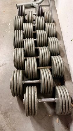 Ivanko pro style dumbbell set from 80-100 pounds