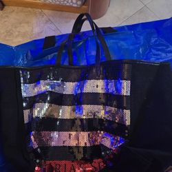 Sequin tote bag.