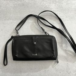 The Sak leather wristlet wallet crossbody