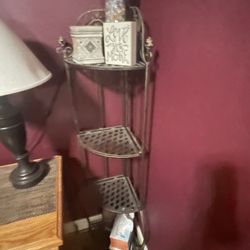 4 Tier Corner Metal Shelf