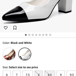 BayQ Wedge White And Black Heels