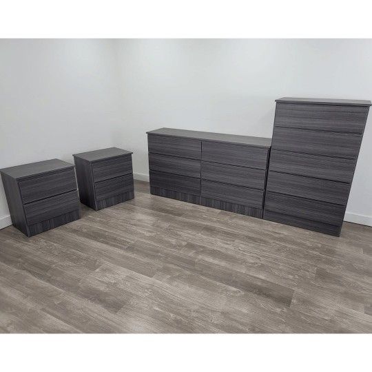 Dresser-Chest-and-2-Nightstands ⚜️ Cómoda-Gavetero-y-2-Mesitas-de-Noche 🚚[Fast-Delivery]💨