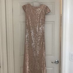 Rose gold Sequence Bridesmaid Dress