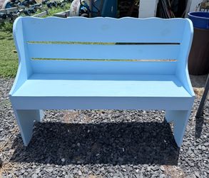 Solid wooden bench