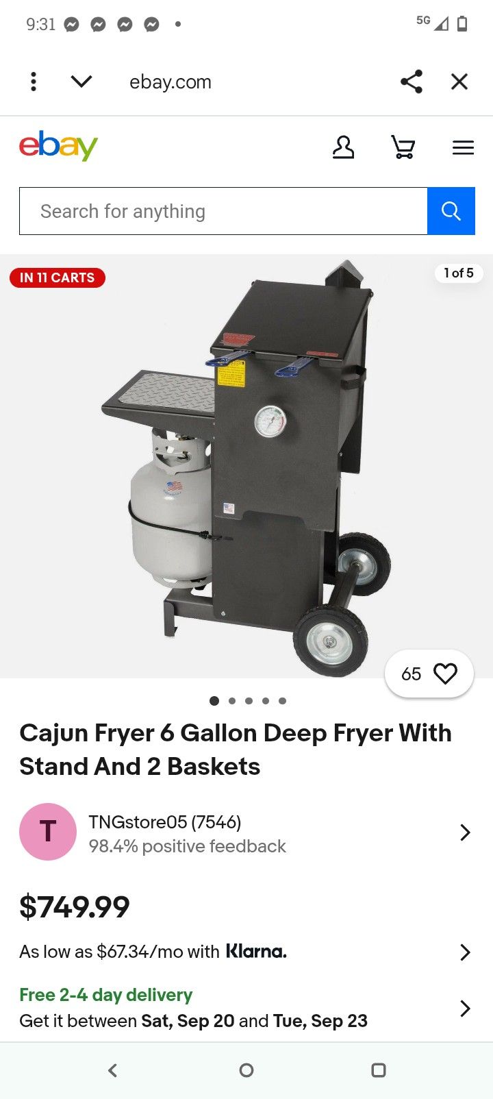 Cajun Fryer 6 Gallons