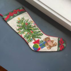 Stocking Vintage Needlepoint