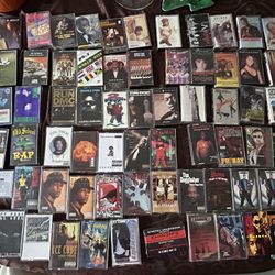 Vintage Cassette Tape Bulk Lot Rock Funk Hip Hop Gangster Rap