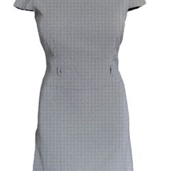 Tahari Arthur S. Levine Women’s Gray Crew Neck Cap Sleeve Sheath Dress Size 10