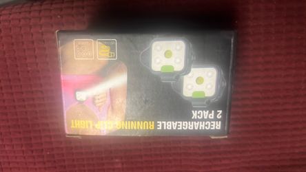 Rechargeable running clip light 2-pack