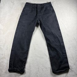 Levi’s 501 Men’s Size 30x27 Black Faded Jeans USA Butterfly Straight #2542