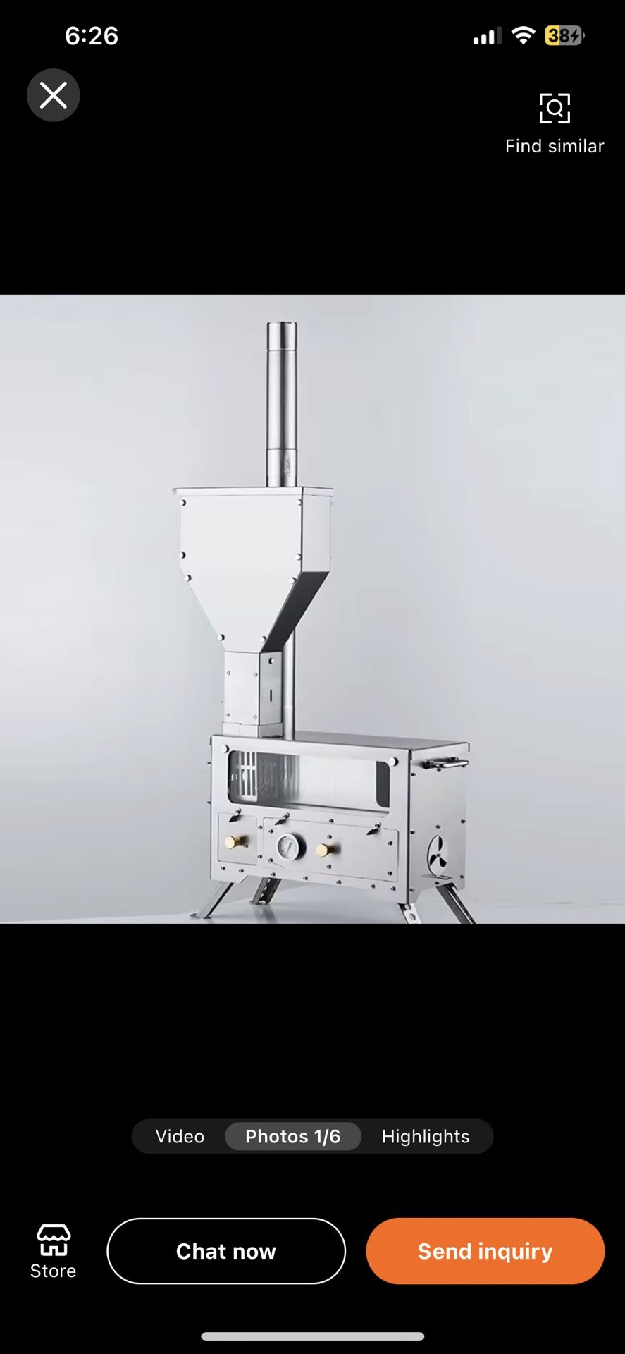 BRAND NEW 304 Stainless Steel Wood Stove With Pellet Burner