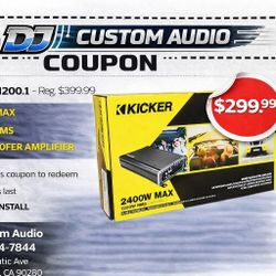 Kicker CX Series Mono Subwoofer Amplifier System 2400 Watts CXA1200.1 🚨 Payment Options Available 🚨 No Credit Needed 🚨 