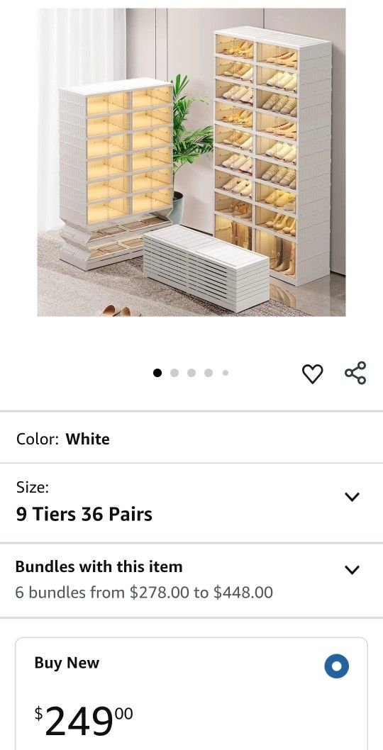 9-Tier Foldable Shoe Rack Organizer for Closet