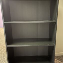 3 Shelf Bookshelf in Black. 28”w X 43”h X 12”d. $25