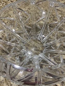 Glass Punch Bowl And Portion Tray