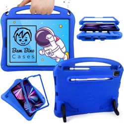 Bam Bino Space Suit Case for iPad Pro 12.9" 3rd/4th/5th/6th Generation (2018-2022) Models (Galactic Blue) - [Not for iPad Pro 12.9 1st/2nd Gen]