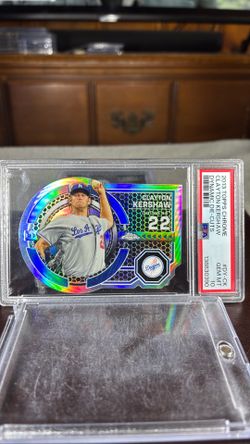 2013 Topps Chrome Clayton Kershaw Die Cut Refractor PSA Gem 10!
