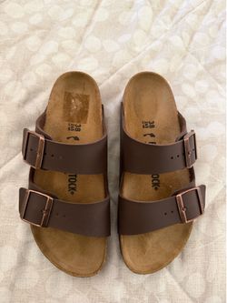 Birkenstock Arizona Slide Sandal Women's mocha color