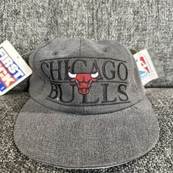 New with Tags VINTAGE 90s First Pick CHICAGO BULLS NBA Baseball Hat Cap SnapBack Y2K Retro