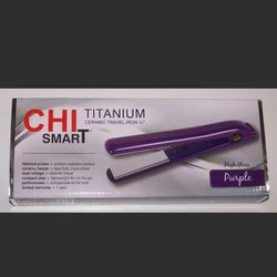 CHI Smart Titanium Ceramic Travel Iron & CHI Carrying Case W/ 2 hair products Included 