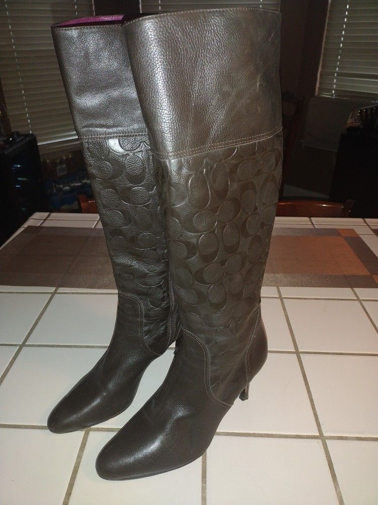 Coach Leather Boots Size 9