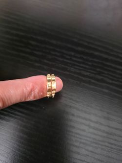 18k gold stamped earrings