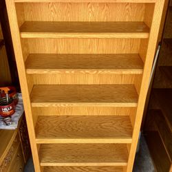 6 Tier Oak Bookcase / Bookshelf / Storage Display Shelving 