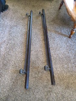 Metal Bed Frame Side Rails with Rollers
