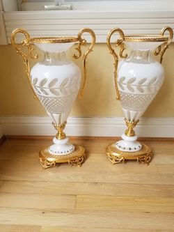 Italian crystal vases