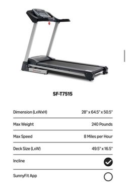 Sunny Foldable Treadmill