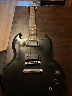 Black SG-Style Electric Guitar Body