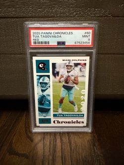 2020 Panini Chronicles Tua Tagovailoa #60 Red /199 PSA 9 Mint RC Rookie Dolphins