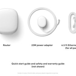 3 like-new routers for Google Nest WiFi setup. Power cords and Original Ethernet cables included.