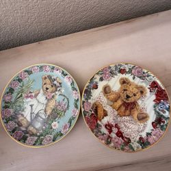 Teddy’s Garden Party/ A Valentine For Teddy Decorative Plates 