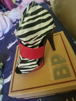 Brand new Bumper Zebra edition high heels