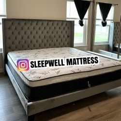 NEW KING BED FRAME WITH MATTRESS 
