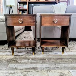 Mid Century Modern End Tables Set