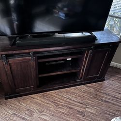 Large Wooden Entertainment Center 