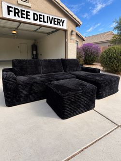BRAND NEW Boneless couch Sectional and Ottoman