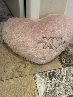 Pink XO Heart Pillow
