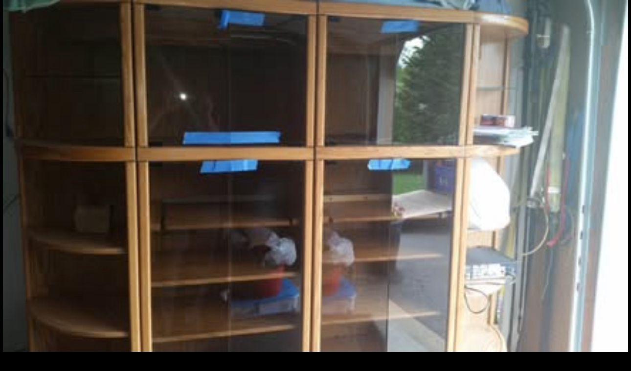 Oak Sectional Entertainment Center