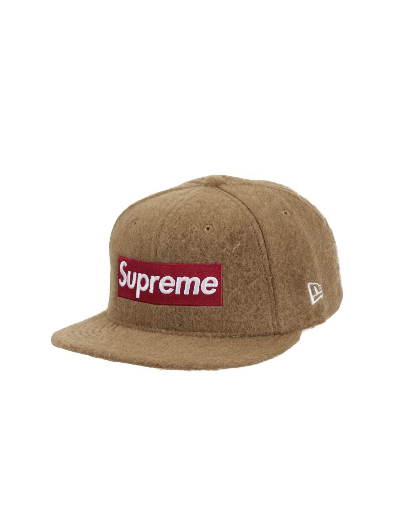 Supreme Mohair Box Logo New Era Cap Camel (new) sz: 7 1/2