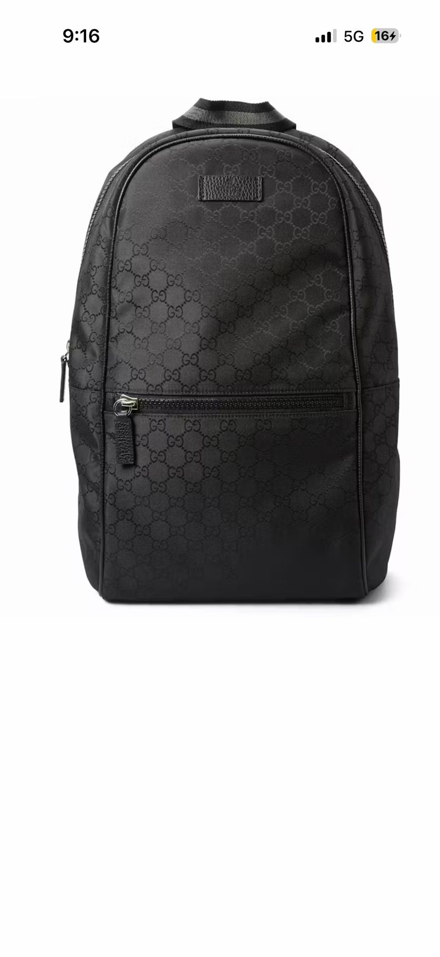 Authentic Gucci backpack with authentication