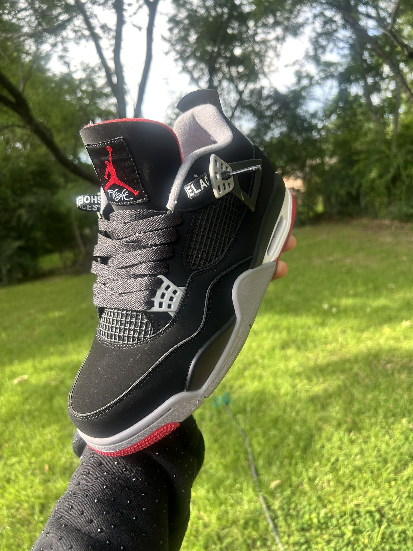 Jordan 4 Bred Inspired Shoe
