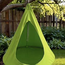 kids hanging swing, kids hammock swing, kids nap pod, kids clubhouse, kids fort
